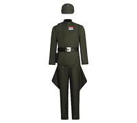 Mayerilby Imperial Officer Costume Men Premium Imperial Officer Uniform Full Set With Hat(Army Green, M)