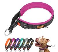 Mayerzon 3.8CM Wide Martingale Collar for Large Medium Small Dogs Pitbull German Shepherd, No Pull Reflective Slip Martingale Dog Collar with Buckle Soft Padded for Walking Training(Pink, XXL)