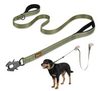 Mayerzon 6FT Tactical Heavy Duty Dog Leash No Pull with 2 Padded Handles | Reflective Walking Training Leash for Large Medium Dogs that Pull, Locking Frog Clip, Control Leash for Collar Harness