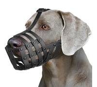 Mayerzon Dog Muzzle for Medium Large Dogs, Humane Basket Muzzle, Soft & Lightweight & Adjustable | Anti Biting Chewing Eating, Suits Training Walks Grooming Vet Visits, Drink & Pant Easily (Black, M)