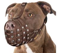 Mayerzon Dog Muzzle for Rottweiler Pitbull Amstaff, Basket Muzzle for Large Medium Dogs to Prevent Biting Chewing Eating, Idea for Walks Grooming Training, Allow to Pant Drink, Lightweight and Sturdy