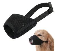 Mayerzon Dog Muzzle, Puppy Soft Mesh Muzzles for Grooming Biting Chewing | Breathable Muzzle for Large Dogs Labrador Retriever, For Vet Visits, Nail Trimming, Allows Panting Drinking | Black, XL