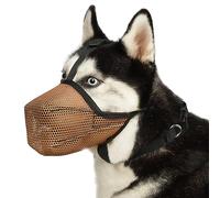 Mayerzon Dog Muzzle Soft Mesh Dog Muzzle for Small Medium Large Dogs Labrador Retriever Husky Beagle Poodle Mouth Guard Adjustable with Matching Collar Grooming