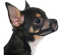 Mayerzon Dog Muzzle, Soft Mesh Muzzles for Small Medium Large Dogs Chihuahua Poodle Husky Labrador Retriever, Breathable Dog Mouth Guard for Biting Chewing Grooming, Allow Panting Drinking