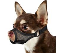 Mayerzon Mesh Dog Muzzle for Short Snout Small Dogs, Adjustable Muzzle for Chihuahua Yorkshire Shih Tzu, Prevent Fierce Barking Biting Eating, for Grooming Vet Visits, Allow to Pant Drink (Black, XXS)
