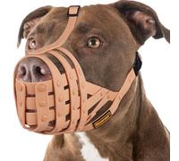 Mayerzon Pitbull Muzzle for Large Medium Sized Dogs to Prevent Biting Scavenging, Basket Muzzle for Rottweiler Staffordshire Terrier in Grooming Training, Allow to Pant Drink, Lightweight and Sturdy