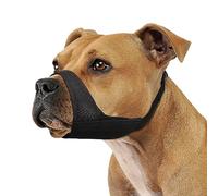 Mayerzon Pitbull Muzzle, Soft Muzzle for American Bully Bulldog Boxers Rottweilers, Anti Fierce Barking Biting Chewing Mouth Guard for Medium Large Short Snout Dogs in Grooming Walking Vet Visits