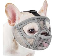 Mayerzon Short Muzzle for French Bulldog with Full Pants to Prevent Eating Bites Soft Mesh Dog Muzzle Shih Tzu Pug English Bulldog for Dog
