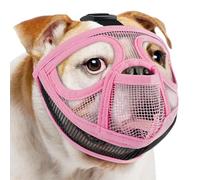 Mayerzon Short Snout Dog Muzzle for French Bulldog with Full Pant Design to Prevent Eating Biting, Soft Mesh Dog Muzzle for Shih Tzu Pug English Bulldog for Grooming Walking, Allow to Drink and Feed