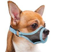 Mayerzon Short Snout Dog Muzzle, Mesh Muzzle for Small Dogs Chihuahua Yorkshire Shih Tzu, Adjustable Fit, Prevent Fierce Barking Biting Eating, Ideal for Grooming Vet Visits, Pant Drink Freely (XS/S)