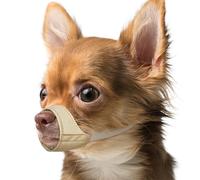 Mayerzon Short Snout Dog Muzzle, Small Muzzle for Chihuahua Shih Tzu American Bully Boxer Puppy, Soft Fabric Mouth Cover for Grooming Vet Visits, Prevent Biting Chewing Fighting