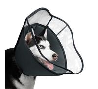 Mayerzon Soft Dog Cone Collar for After Surgery & Recovery - Adjustable Buster Collar with Clear Shield, Comfortable E-Collar for Small Medium Large Dogs to Stop Licking Wounds (Grey, XXL)