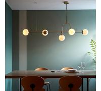 mayetta 5 opal glass pendant ceiling light in antique brass
