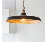 mayetta matt black metal pendant ceiling light in satin gold