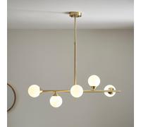 mayetta opal glass pendant ceiling light in satin brushed gold