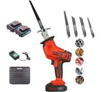 MAYFABD Electric Reciprocating Bone Saw Machine Cordless Reciprocating Saw Butcher Cutting Machine with Rechargeable Battery Electric Hand Saw Meat Cutter for Bone Meat Wood Metal,A