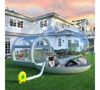 MAYFABD Inflatable Bubble Tent Camping Tent Commercial Grade Outdoor Clear Dome Camping Cabin Bubble Tent with Air Blower for DIY Outdoor Family Backyard Camping Stargazing,5m