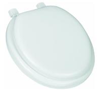 Mayfair 13EC 000 Soft Cushioned Toilet Seat, White, 1 Pack Round