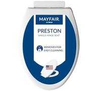 Mayfair 1898SLW 000 Preston Easy to Clean Single Hinge Toilet Seat, Colour: White, Elongated