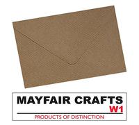 Mayfair Crafts - 100 x C6 Premier Brown Ribbed Kraft Envelopes