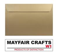 Mayfair Crafts - 50 x C5 Metallic Gold Premium Peel & Seal Envelopes 120gsm
