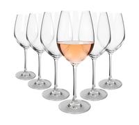 Argon Tableware Mayfair Crystal Rosé Wine Glasses 540ml - Pack of 6 Lead-Free Wine Glass Set, Tulip Bowl, Long Stem, Elegant Glassware for Home, Dining, Parties & Gifting