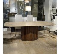 Mayfair Dining Table - Boat Edge - 8 Seater - Pedestal - Marble - Variation Available