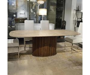 Mayfair Dining Table - Boat Edge - 8 Seater - Pedestal - Marble - Variation Available