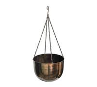 Indoor Mayfair Mocha Hanging Planter, H21cm x D30cm Ivyline Chocolate One Size