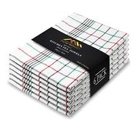 Mayfair Homeware Tea Towels Pack of 6 Pure Cotton Dish Cloths Super Absorbent and Fast Drying Kitchen Tea Towel 50x70 cm Tea Towels for Kitchen Set of Lint Free Cloth Multicolor