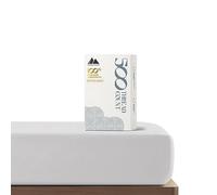 Mayfair Linen 100% Cotton Fitted Sheet King Size - 500 Thread Count Fitted Sheet King Cotton Only, Luxuriously Soft, Cooling 16" Deep Pocket Sateen Weave Bottom, Luxury Hotel Quality - Silver Grey