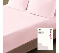 Mayfair Linen 100% Egyptian Cotton Sateen Weave 800 Thread Count Queen Fitted Sheet with Elastic All Around - Fits Mattress Upto 18 inches Blush