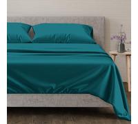Mayfair Linen 100% Egyptian Cotton Split King Sheets Set - 600 Thread Count, 5 PC Top Split King Sheets, 16" Deep Pocket, Teal