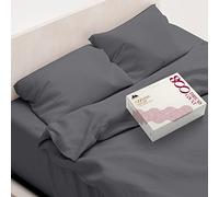 Mayfair Linen - 4 Piece Sheet Set - 100% Egyptian Cotton 800 Thread Count Long Staple - Up to 18" Deep Corner for Queen Sheets Dark Grey