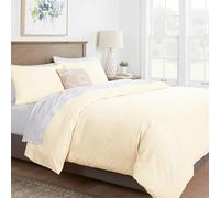 Mayfair Linen 600 Thread Count Ivory King Duvet Cover Set, 100% Long Staple Egyptian Cotton Quilt Cover King/Cal King Size, Silky Soft, Breathable with Hidden Zipper Closure.