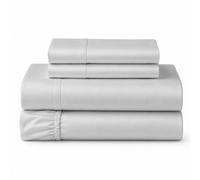 Mayfair Linen Egyptian Cotton 500 Thread Count 4 Piece Sheet Set (1 Flat Sheet 1 Fitted Sheet And 2 Pillow Cases) King Silver