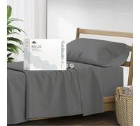 Mayfair Linen Egyptian Cotton 500 Thread Count 4 Piece Sheet Set (1 Flat Sheet 1 Fitted Sheet And 2 Pillow Cases) Twin Grey