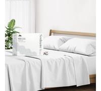 Mayfair Linen Egyptian Cotton 500 Thread Count 4 Piece Sheet Set (1 Flat Sheet 1 Fitted Sheet And 2 Pillow Cases) TwinXL Silver