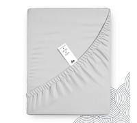 Mayfair Linen King Fitted Sheet only - Luxury 500 Series Egyptian Cotton King Size Fitted Sheets Only (1 PC, Silver), Soft, Durable, Cooling 16" Deep Pocket Hotel Bottom Sheets - Soulmate Collection