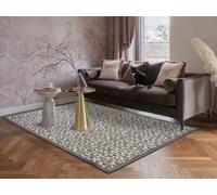 Mayfair Living Room Area Rug Metallic Sheen Contemporary Modern Leopard Design - Black 120Cm X 170Cm