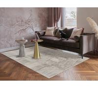 Desire Rugs Mayfair Living Room Area Rug Metallic Sheen Contemporary Modern Matrix Design - Stone 120Cm X 170Cm