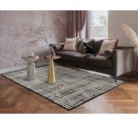 Desire Rugs Mayfair Living Room Area Rug Metallic Sheen Contemporary Modern Mesh Design - Black 200Cm X 290Cm, Black