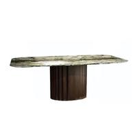 Mayfair Marble Boat Edge 8 Seater Pedestal Dining Table - Variation Available