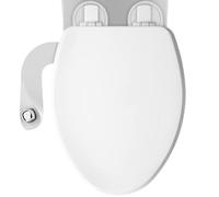 Mayfair MAYFAIR Kendall Bidet Bundle, Slow-Close Never Loosen Toilet Seat with Perfect Fit, Fresh Water Spray, Non-Electric, Easy to Install Bidet, Elongated, White