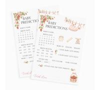 Mayfaire Lane Baby Shower Prediction Cards, Berry Sweet Girl Activity, 30