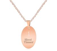 Mayfaith Customized Waterproof Medical Alert Identity Necklace - Oval Stainless Steel Emergency ID Information Pendant Necklace Suitable for Men Women Family YA4674, Adjustable, Stainless Steel, No