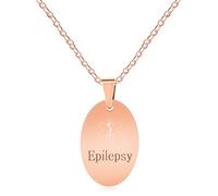 Mayfaith Customized Waterproof Medical Alert Identity Necklace - Oval Stainless Steel Emergency ID Information Pendant Necklace Suitable for Men Women Family YA4674, Adjustable, Stainless Steel, No