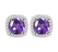 Mayfaith Europe and America Exquisite Super Sparkling Rock Sugar Zircon Earrings, A Gift for Mother's Day, Birthday, Parties, and Valentine's Day, One Size, Cubic Zirconia, Cubic Zirconia