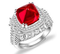 Mayfaith Fashion Versatile Zircon Sugar Tower Ring, Women's Colored Zircon Open Ring, The Best Gift for Family and Friend on Valentine's Day and New YearY4242, Glass, Cubic Zirconia