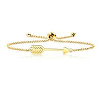 Mayfaith Forged Stainless Steel Arrow Charm Slider Adjustable Bracelet, Men for Women Valentine's Day Birthday Gift for Lover, adjustable, Stainless Steel, no gemstone